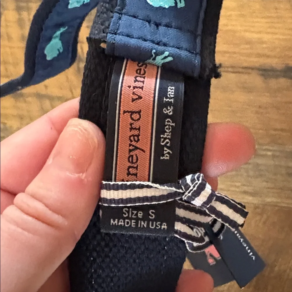 Vineyard Vines Navy Bison Pattern Belt Youth‎